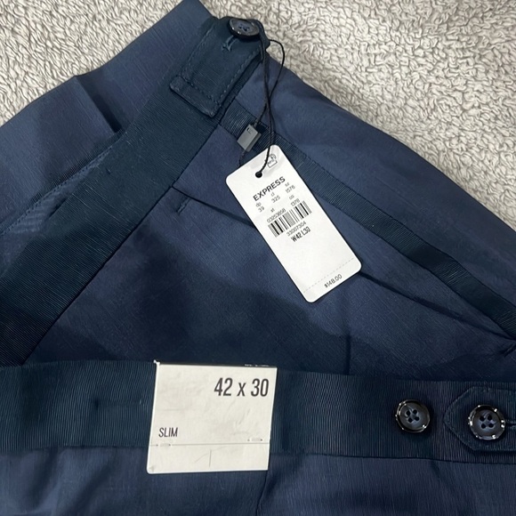 [Express] NWT Slim Navy Performance Stretch
Wool-Blend Tuxedo Pant - Picture 5 of 6